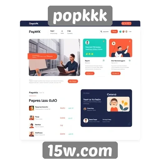 Análise da interface do site popkkk